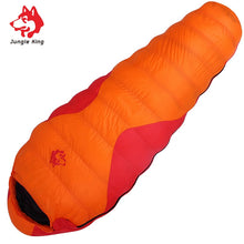 Load image into Gallery viewer, Jungle King Winter explosion ultra-light adult outdoor 800g down sleeping bag thickening can be stitching camping -25 degrees
