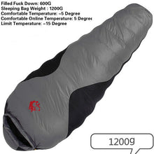 Load image into Gallery viewer, Jungle King Winter explosion ultra-light adult outdoor 800g down sleeping bag thickening can be stitching camping -25 degrees
