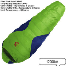 Load image into Gallery viewer, Jungle King Winter explosion ultra-light adult outdoor 800g down sleeping bag thickening can be stitching camping -25 degrees
