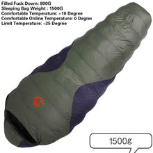 Load image into Gallery viewer, Jungle King Winter explosion ultra-light adult outdoor 800g down sleeping bag thickening can be stitching camping -25 degrees
