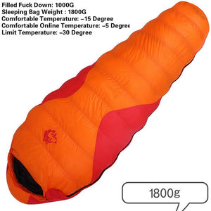 Jungle King Winter explosion ultra-light adult outdoor 800g down sleeping bag thickening can be stitching camping -25 degrees