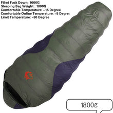 Load image into Gallery viewer, Jungle King Winter explosion ultra-light adult outdoor 800g down sleeping bag thickening can be stitching camping -25 degrees
