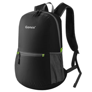 Gonex 20L Ultralight Backpack Foldable Daypack Nylon Black Bag for School Travel Hiking Outdoor Sport 2019 Family Activity