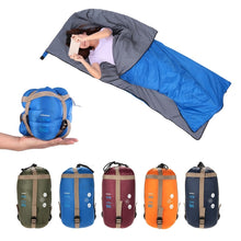 Load image into Gallery viewer, Lixada 190 * 75cm Outdoor Camping Bag Hiking Sleeping Bag Multifunctional Ultra-light Envelope Hooded Sleeping Bed Lazy Bag
