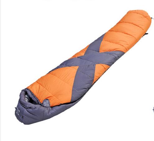 Camping Sleeping Bag Winter Duck Down Outdoor Travel Waterproof Hiking Adult  Bed for Cold Weather Nylon Taffeta Soft