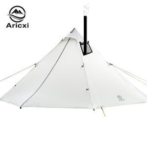 3-4 Person Ultralight Outdoor Camping Teepee 20D Silnylon Pyramid Tent Large Rodless Tent Backpacking Hiking Tents