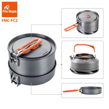 Load image into Gallery viewer, Fire Maple Camping Utensils Dishes Cookware Set Picnic Hiking Heat Exchanger Pot Kettle FMC-FC2 Outdoor Tourism Tableware
