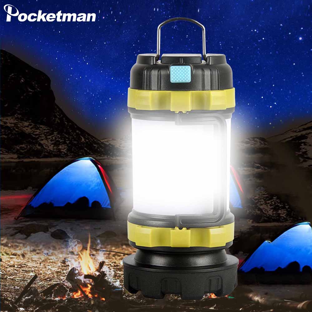 Camp Lamp LED Camping Light USB Rechargeable Flashlight Dimmable Spotlight Work Light Waterproof Searchlight Emergency Torch