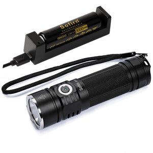 Sofirn SP33 LED Flashlight Powerful Torch 3000lm IPX8 26650 18650 CREE XHP50.2 Light LED Portable Lamp Power Indicator Lanterna