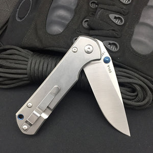 Land 912 Folding Knife 12C27 Blade Stone Wash Steel handle Outdoor Camping survival EDC Pocket Knives Kitchen Cutting Tool 9103