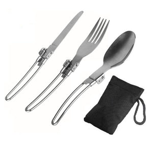 Camping Outdoor Cookware Set Cooking Carabiner Travel Tableware Cutlery Utensils Hiking Picnic Camping Cookware Equipment Set