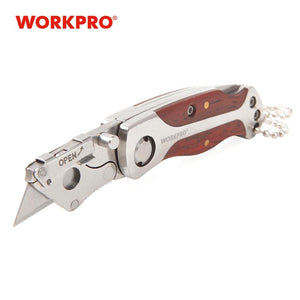 WORKPRO Portable KeyChain Knife Mini Folding Knife Camping Key Ring Knife