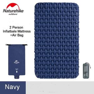 Naturehike Outdoor 2 Person Inflatable Mattress Ultralight Sleeping Pads Air Mattresses Camping Mat Cushion With Fill Air Bag