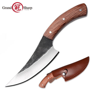 Hunting Knife High carbon Steel Handmade Boning slicing kitchen knives BBQ Camping Tactical Survival EDC Rescue Outdoor Tools