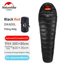 Load image into Gallery viewer, Naturehike Winter Camping Sleeping Bag Ultralight Mummy Duck Down Sleeping Bag Outdoor Hiking Keep Warm Waterproof Sleeping Bag
