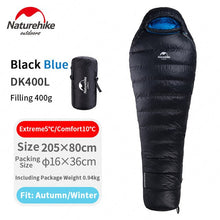 Load image into Gallery viewer, Naturehike Winter Camping Sleeping Bag Ultralight Mummy Duck Down Sleeping Bag Outdoor Hiking Keep Warm Waterproof Sleeping Bag
