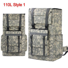 Load image into Gallery viewer, 110L 130L Men Hiking Bag Camping Backpack Large Army Outdoor Climbing Trekking Travel Rucksack Tactical Bags Luggage XA860WA
