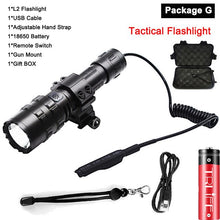 Load image into Gallery viewer, 100000lms Ultra Bright Tactical LED Flashlight 18650 USB Rechargeable Scout light Torch led Hunting light 5Mode Outdoor Lantern
