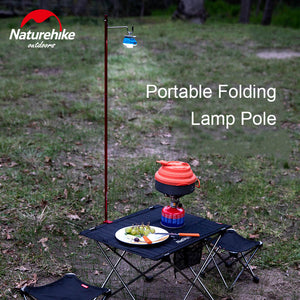 Naturehike outdoor camping picnic portable light pole lamp pole travel aluminum alloy folding camp tent lantern light pole