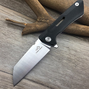 Original FREETIGER FT601 Mechanical Warrior Folding Pocket Knife D2 Blade CNC Steel Ball Bearing Hunting Camping Small EDC Knife