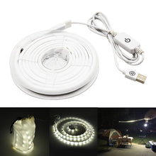 Load image into Gallery viewer, Tent LED Light Strip waterproof Outdoor Camping Warm White lamp Portable impermeable flexible neon Strips ribbon Lantern Lights
