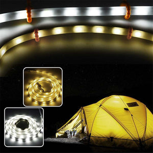 Tent LED Light Strip waterproof Outdoor Camping Warm White lamp Portable impermeable flexible neon Strips ribbon Lantern Lights