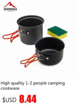 Load image into Gallery viewer, Widesea camping tableware cup bowl outdoor cooking set camping cookware travel tableware pincin set hiking cooking utensils
