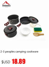 Load image into Gallery viewer, Widesea camping tableware cup bowl outdoor cooking set camping cookware travel tableware pincin set hiking cooking utensils
