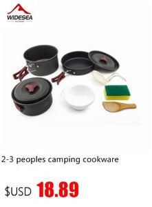 Widesea camping tableware cup bowl outdoor cooking set camping cookware travel tableware pincin set hiking cooking utensils