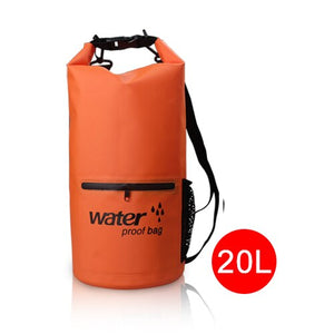 10L 20L Outdoor River trekking bag Double shoulder strap Swimming Waterproof Bags Ultralight Dry Organizers Drifting Kayaking