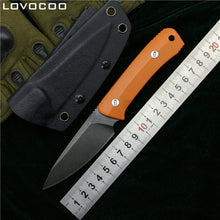 Load image into Gallery viewer, LOVOCOO Original Nettle fixed blade knife D2 steel G10 handle outdoor hunt survival pocket kitchen knives camping EDC tools
