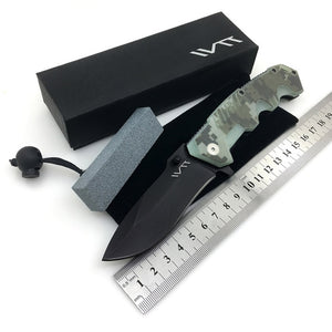 217 WTT Pocket Folding Hunting Knife 7Cr17 G10 / Aluminum Tactical Survival Camping EDC Knives Outdoor Utility Multi Rescue Tool