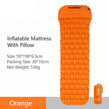 Load image into Gallery viewer, Naturehike Portable Outdoor Camping Hiking Single double Thicken Moisture-proof Inflatable Sleeping Mattress Mat Pad bed bag
