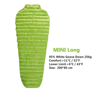 AEGISMAX Outdoor Camping Ultralight Mummy 95% 800FP Goose Down Sleeping Bag Spring Autumn Winter Tent Light weight Sleeping Bag