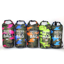 Load image into Gallery viewer, PVC Waterproof Dry Bag 5L 10L 20L 30L Camo Outdoor Diving Foldable Man Women Beach Swimming Bag Rafting River Ocean backpack
