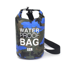 Load image into Gallery viewer, PVC Waterproof Dry Bag 5L 10L 20L 30L Camo Outdoor Diving Foldable Man Women Beach Swimming Bag Rafting River Ocean backpack
