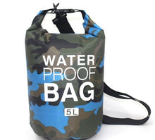 Load image into Gallery viewer, PVC Waterproof Dry Bag 5L 10L 20L 30L Camo Outdoor Diving Foldable Man Women Beach Swimming Bag Rafting River Ocean backpack
