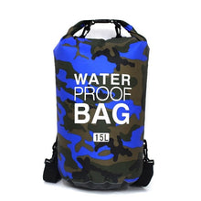 Load image into Gallery viewer, PVC Waterproof Dry Bag 5L 10L 20L 30L Camo Outdoor Diving Foldable Man Women Beach Swimming Bag Rafting River Ocean backpack
