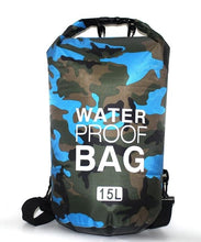 Load image into Gallery viewer, PVC Waterproof Dry Bag 5L 10L 20L 30L Camo Outdoor Diving Foldable Man Women Beach Swimming Bag Rafting River Ocean backpack
