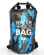 Load image into Gallery viewer, PVC Waterproof Dry Bag 5L 10L 20L 30L Camo Outdoor Diving Foldable Man Women Beach Swimming Bag Rafting River Ocean backpack
