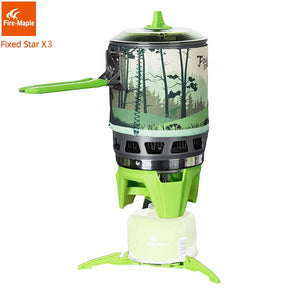 Fire Maple Camping Gas Burners Outdoor Backpacking Cooking System 2200W 0.8L 600g With piezo ignition Gas Stove FMS-X3